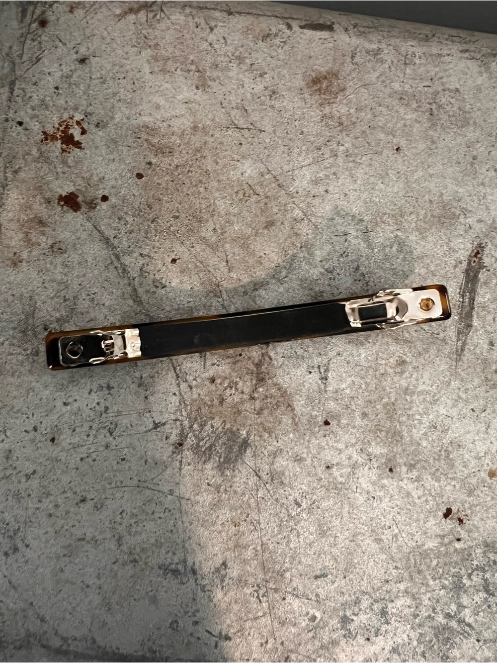 Tortoiseshell MACHETE Round Hair Clip & Neutral Barrette Set - Picture 7 of 10
